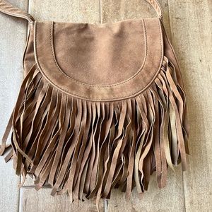 Fringe, suede crossbody